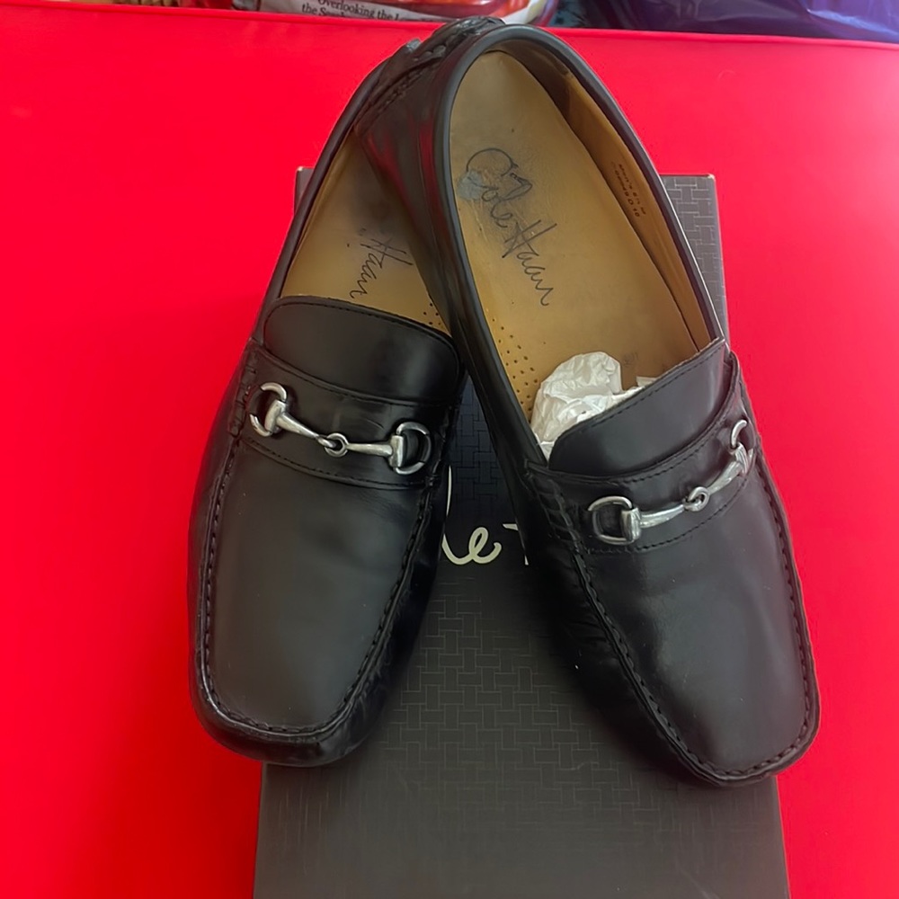 Good condition mens Cole Haan used shoe black leather loafer - Picture 4 of 7